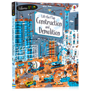 Lift Demolition Construction and Flap 英文原版 Usborne出品施工和拆卸科普翻翻书 绘本STEM百科建筑知识科普启蒙读物 the