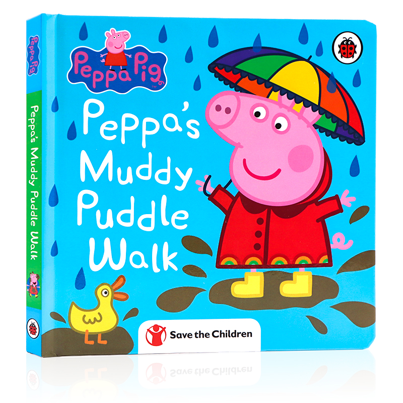佩奇的泥坑漫步 英文原版绘本 Peppa's Muddy Puddle Walk 粉红猪小妹 Peppa Pig 精装纸板书 儿童英语启蒙亲子互动睡前图画故事书