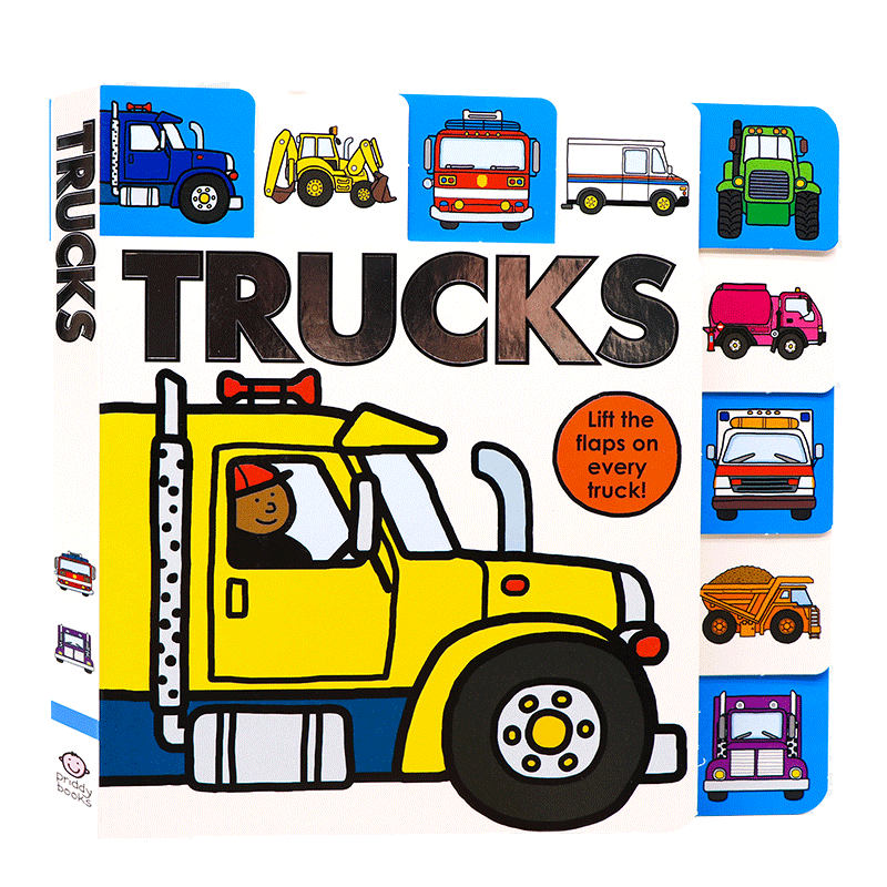 卡车翻翻书英文原版绘本