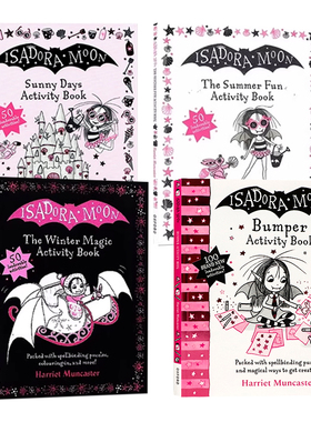 牛津精品阅读 伊莎多拉穆恩系列配套练习4册 英文原版ISADORA MOON SUMMER FUN ACTIVITY BK进口儿童故事书章节小说 Oxford系列