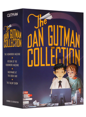神奇的家庭作业机器4册盒装 The Dan Gutman Collection Homework Machine 英文原版 疯狂学校my weird school同作者 章节桥梁书