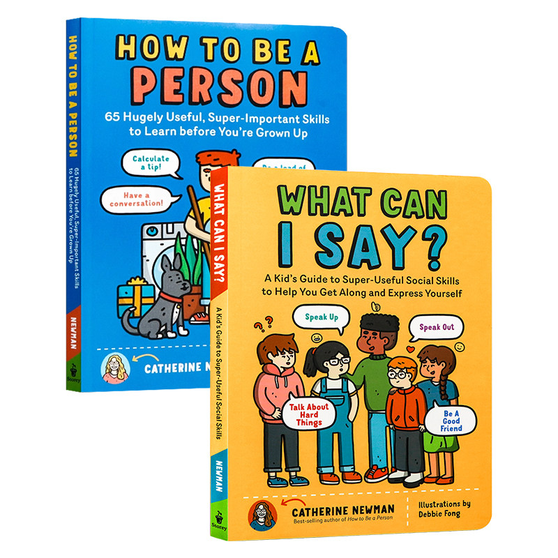 如何做人表达2册套装英文原版 How to Be a Person What Can I Say 生活技能技巧超级有用的社交技能指南儿童成长指南常识科普平装