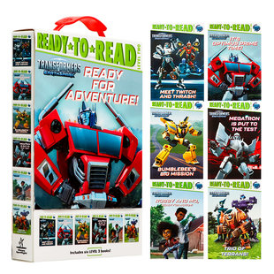 简单章节故事 独立阅读词汇积累 Level 英文原版 for 变形金刚系列6册盒装 Read 儿童英语启蒙读物 Ready Adventure