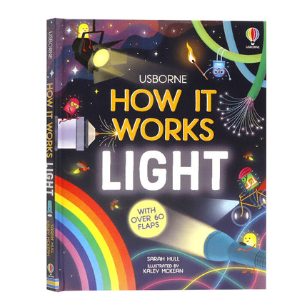 尤斯伯恩 光的工作原理 英文原版 Usborne How it works light with over 60 flaps 少儿趣味科普百科图画纸板书超60个翻翻页 全彩