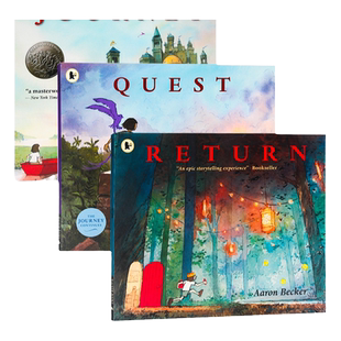 凯迪克奖绘本 Journey Quest Return 探索不可思议的旅程123部曲 英文原版绘本 彩虹国度 回归之夜 旅程 儿童启蒙晚安无字书平装版