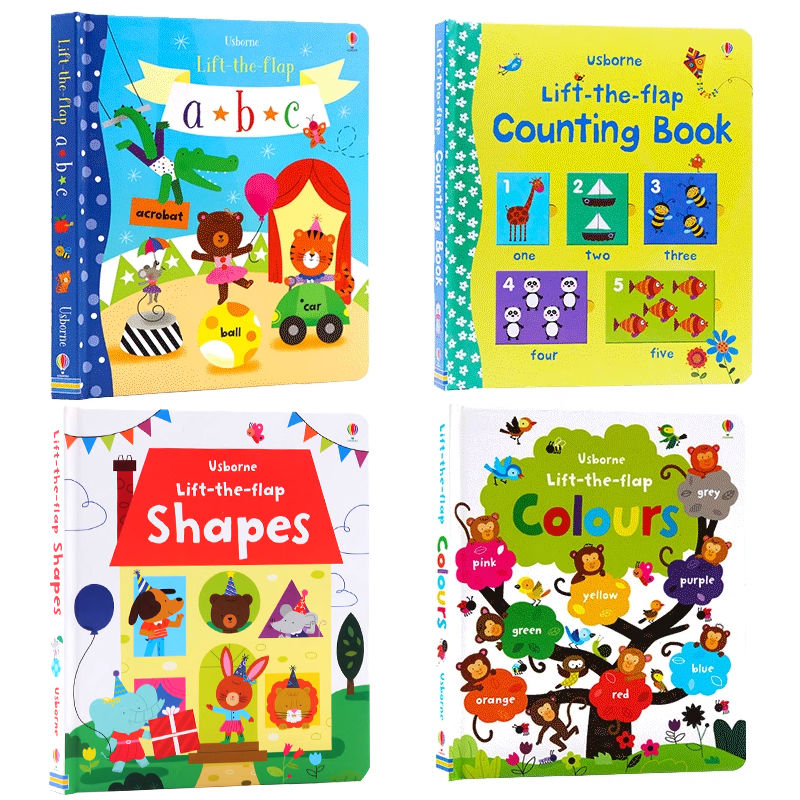 Usborne启蒙认知翻翻书4册