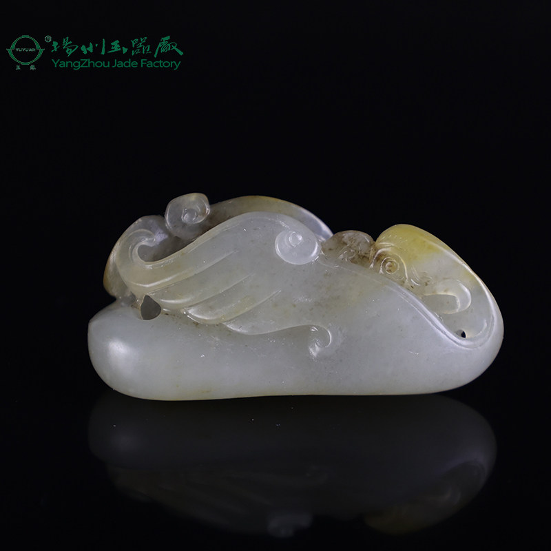 扬州玉器厂玉缘青花籽独籽