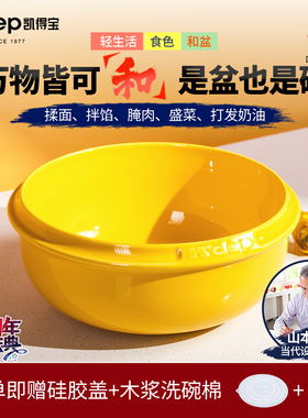日本K+dep凯得宝和面盆陶瓷家用厨房发面揉面瓷盆水果盆大汤盆