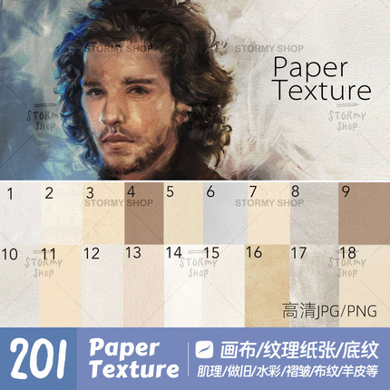 【纸纹】高清图片素材复古背景牛皮纸PS水彩底纹理颗粒质感ST59