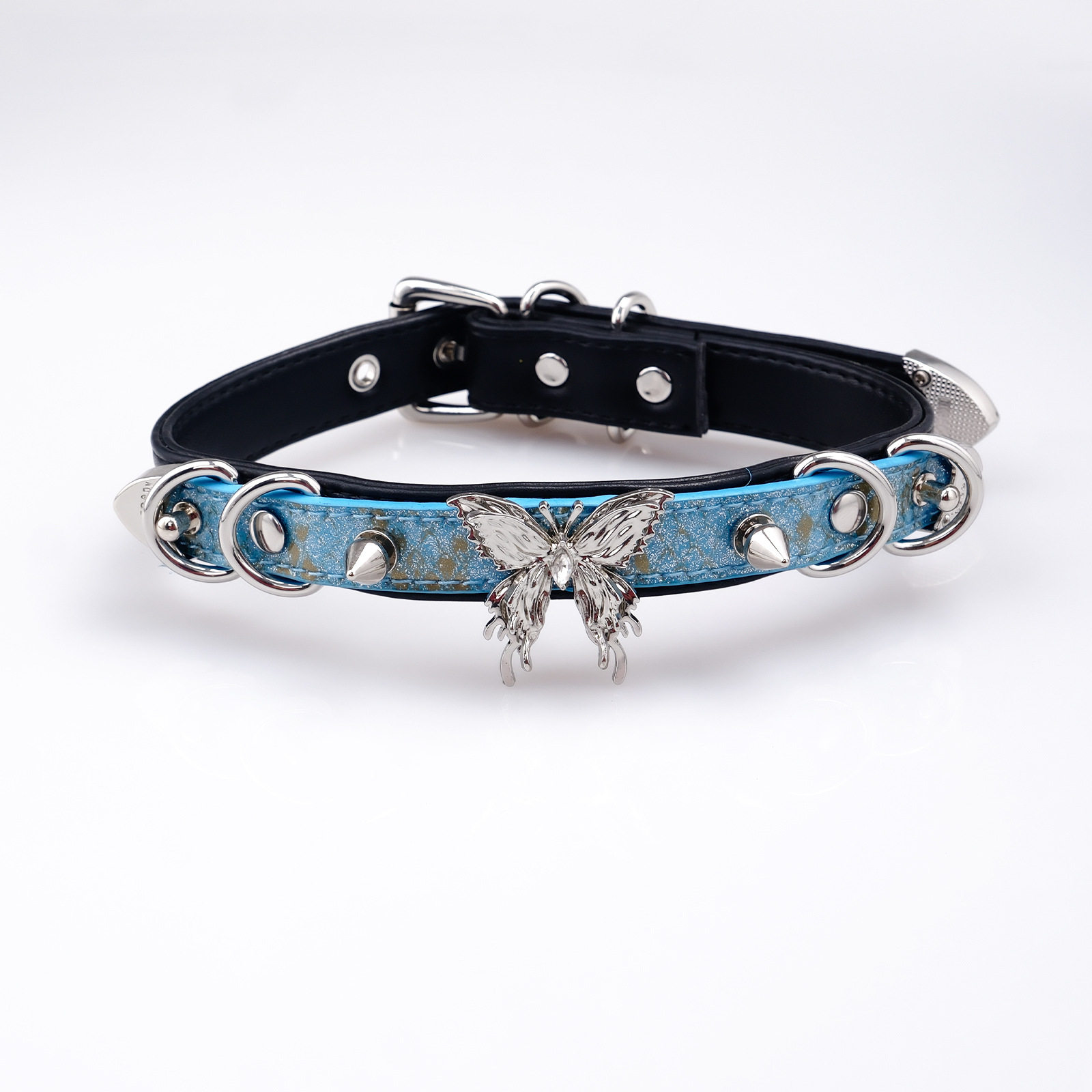 新款蛇纹亚文化手工项圈puppy