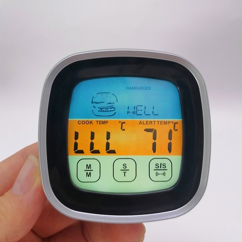 跨境出口烧烤温度计触摸屏食品水
