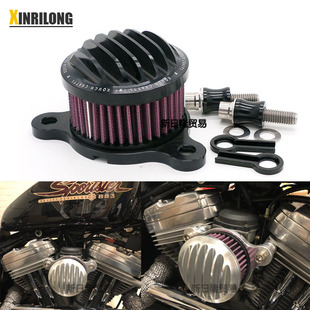 摩托车配件 哈雷XL883/1200 X48 摩托车改装CNC铝制阑珊复古空滤