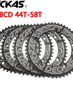 DECKAS 144BCD场地车死飞曲柄用非正负齿单盘牙盘片圆盘46-56T