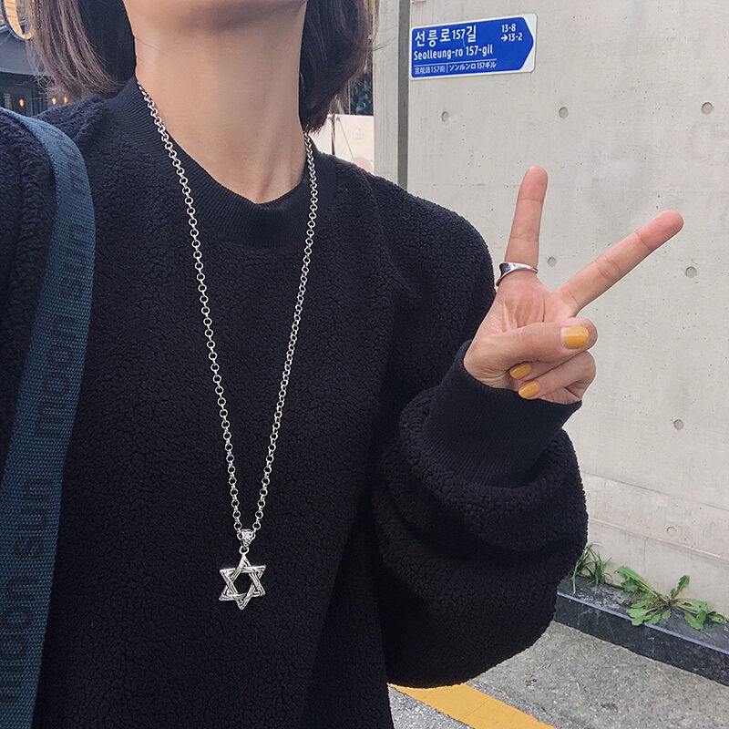 潮牌项链女潮ins嘻哈酷蹦迪欧美长款吊坠毛衣链子装饰品配饰