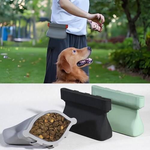 宠物训练硅胶狗粮腰包户外便携训犬腰包运动防水包硅胶攀岩镁粉包