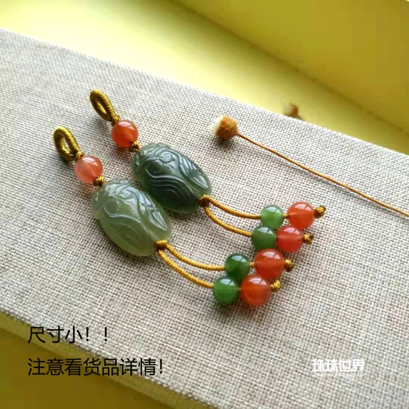 和田玉青玉配件挂饰提溜