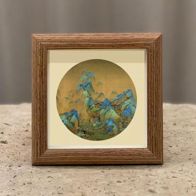 宋画小品国画字画摆台山水画千里江山图名画复制品仿古装饰画挂画