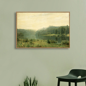 希施金风景画名画简约北欧装 饰画客厅玄关壁画酒店走廊入户挂画