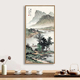 走廊挂画 饰画禅意客厅玄关竖版 袁松年春江烟晓图新中式 山水画装