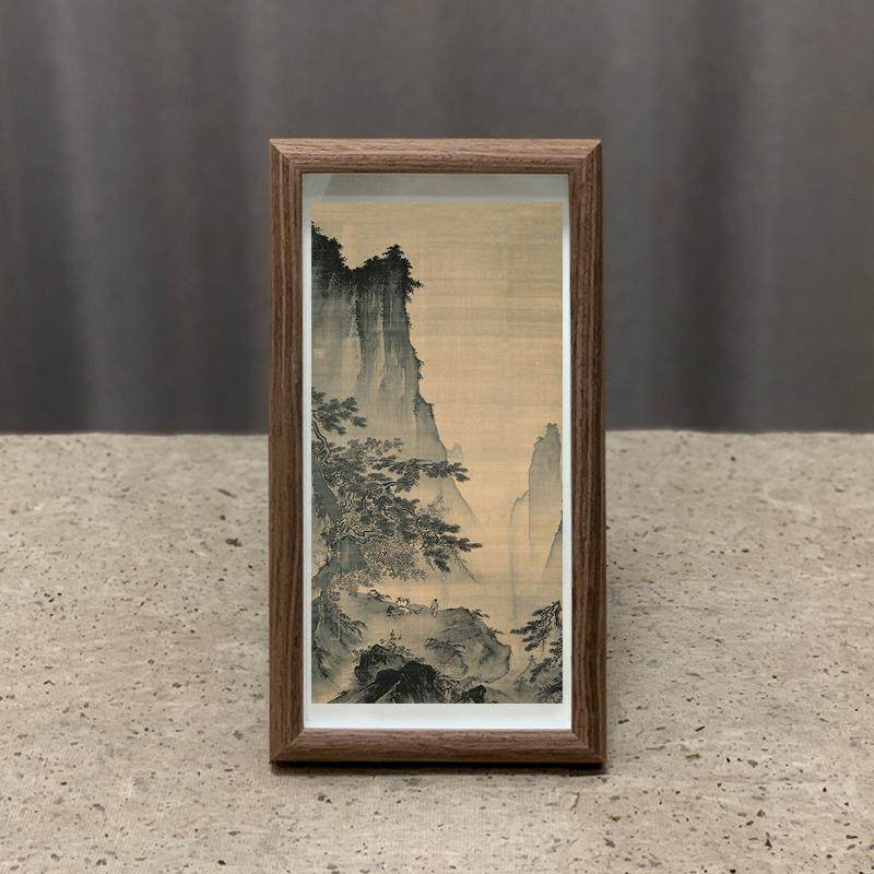 南宋马远山水画摆台画挂画字画办公室装饰国画玄关画迷你禅意礼物,家居饰品,国画,淘宝优惠券,粉丝福利购,淘宝优惠卷