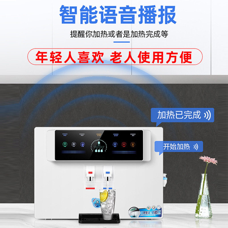 新款加热一体智能语单提示100G大流量反渗透RO纯水机