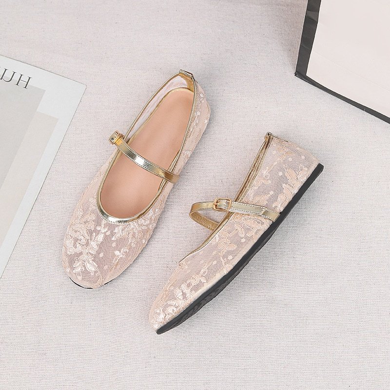 法式仙女风2026网面春夏新款玛丽珍鞋平底时尚软底凉鞋豆豆单鞋,女鞋,乐福鞋（豆豆鞋）,淘宝优惠券,粉丝福利购,淘宝优惠卷