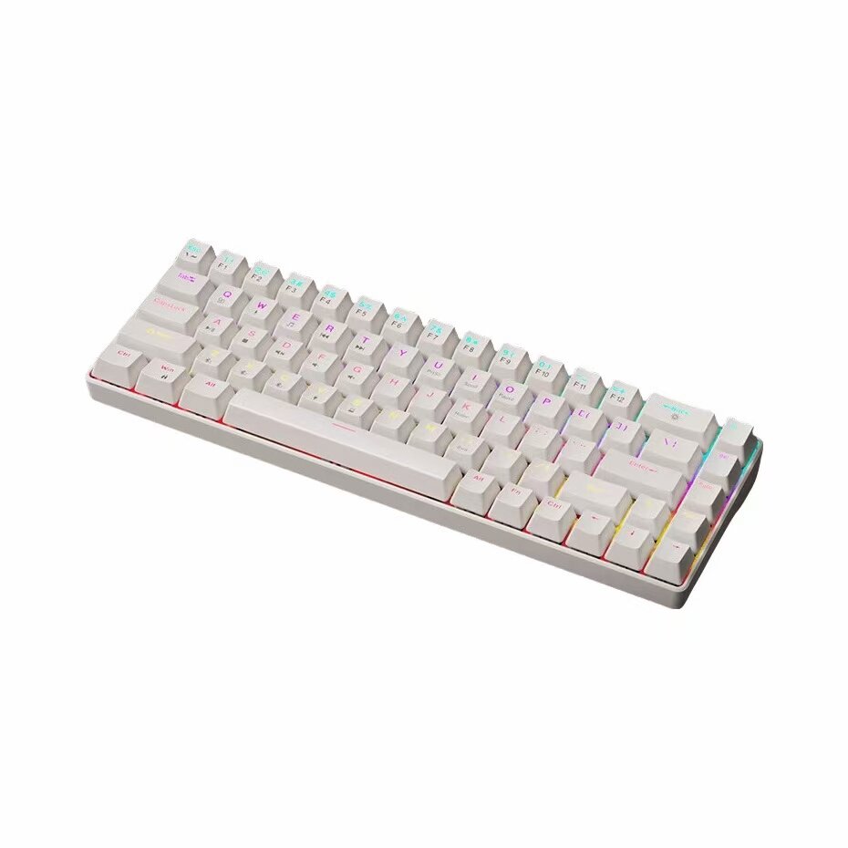 前行者无线蓝牙三模复古机械键盘鼠标套装G68键小型便携办公游戏