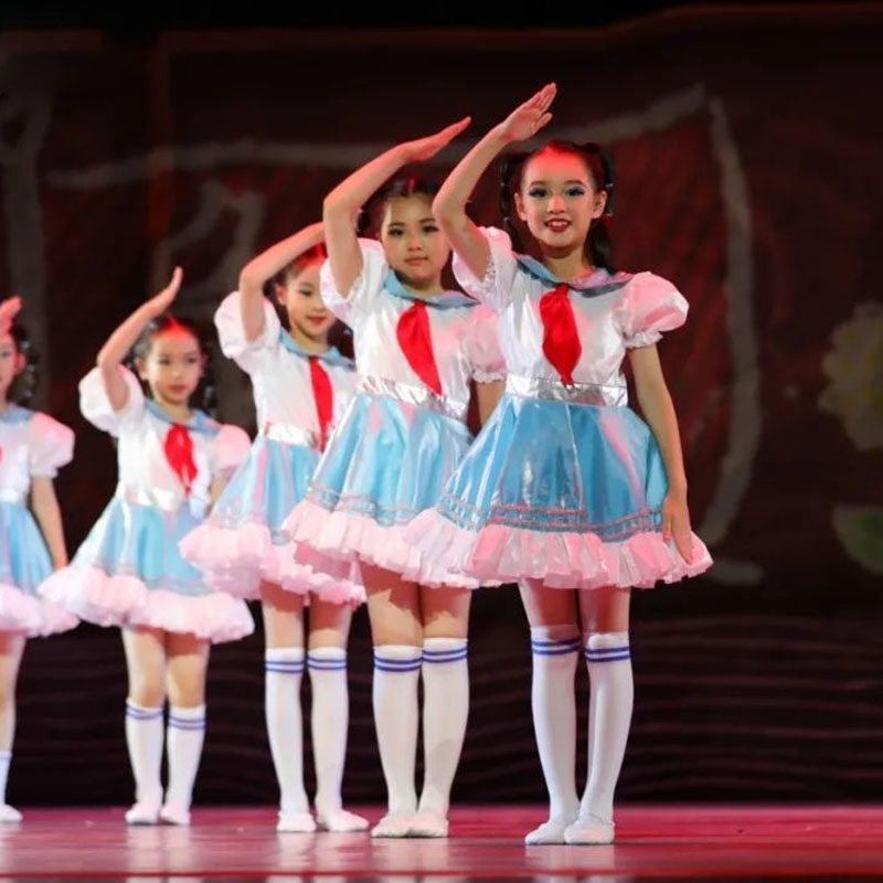 儿童中小学生红领巾大合唱演出服少先队员童心向党朗诵舞蹈表演服
