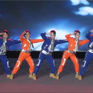 儿童演出服定制自豪的建设者工人比赛表演服工间操长袖服演出服装