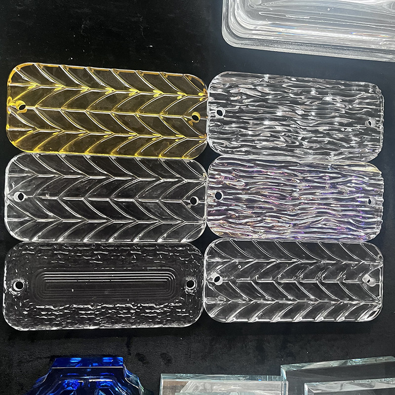 超白拉丝水晶挂片麦穗玻璃片不锈钢水晶屏风隔断墙玄关酒店会所