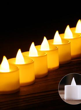 LED电子蜡烛灯家用供奉无味无烟仿真酥油蜡烛佛前供神灯长明灯1对