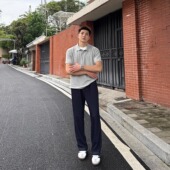 FOCABO秋冬 640g百搭通勤老钱风休闲长裤 仿原牛 明线直筒垂感卫裤