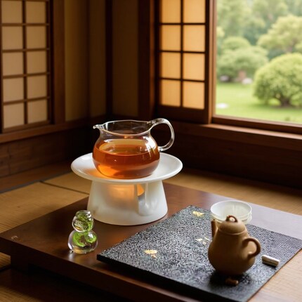简约玻璃公道杯茶具套装功夫茶具泡茶器茶海分茶器一体式茶海公杯