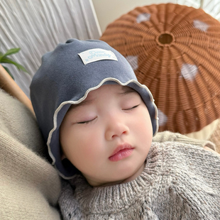 婴儿帽子秋冬保暖舒绒棉可爱小月龄男女宝宝初生新生儿护囟门胎帽