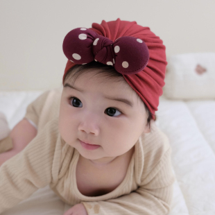 婴儿帽子春秋ins可爱蝴蝶结莫代尔初生新生儿宝宝护囟门胎帽冬季