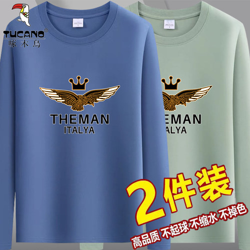 啄木鸟新款长袖t恤男士体恤上衣