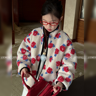 2025新款 Lemon 毛毛衣外套 加绒加厚 Studio女童冬装