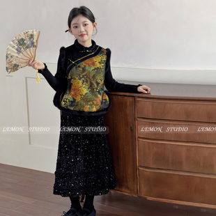 Studio 2025新款 女童冬装 拜年服套装 国风新中式 Lemon