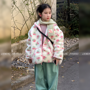 2025新款 Lemon 毛毛衣外套 加绒加厚 Studio女童冬装