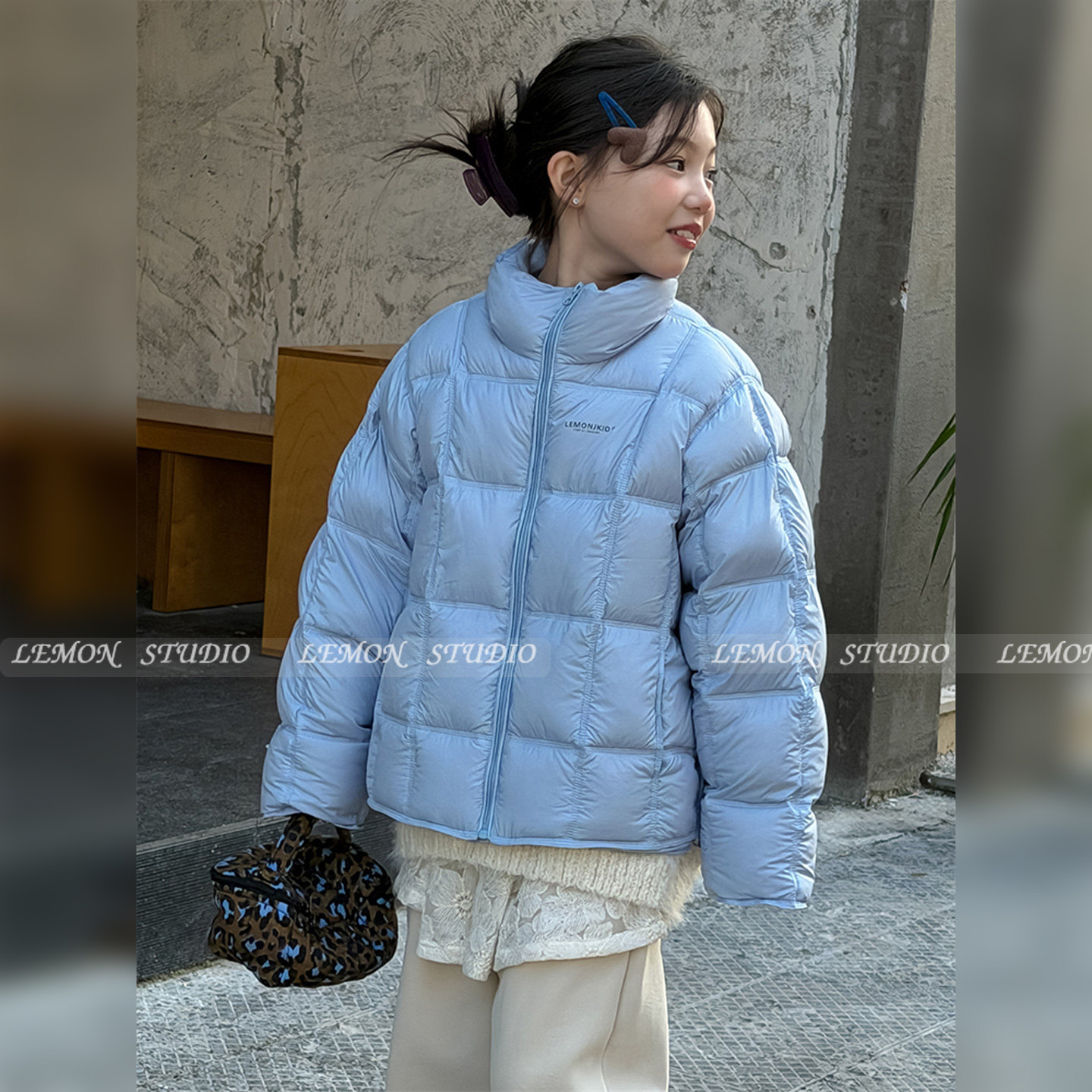 女童超好看羽绒服高蓬白鸭绒外套