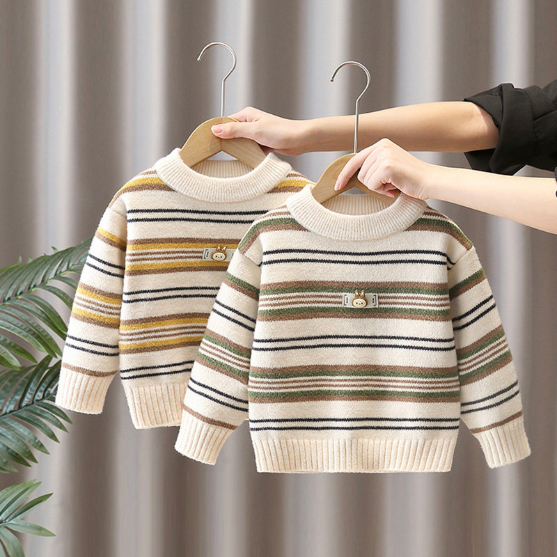 男童毛衣2025新款儿童洋气针织衫秋冬款中小童男孩冬季条纹打底衫,童装/婴儿装/亲子装,毛衣/针织衫,淘宝优惠券,粉丝福利购,淘宝优惠卷