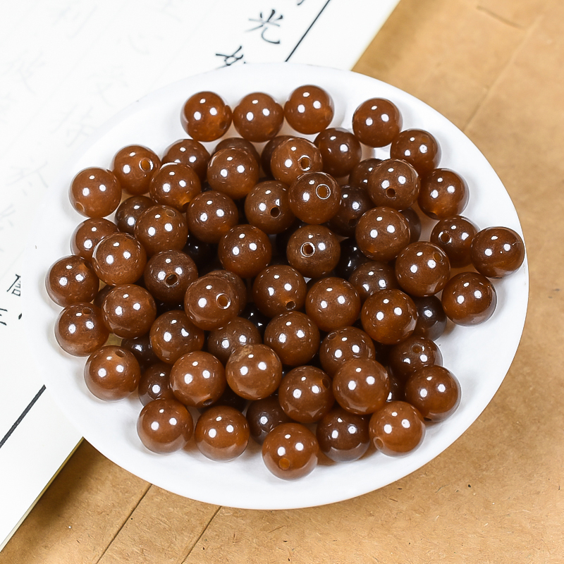 天然和田玉且末糖料散珠