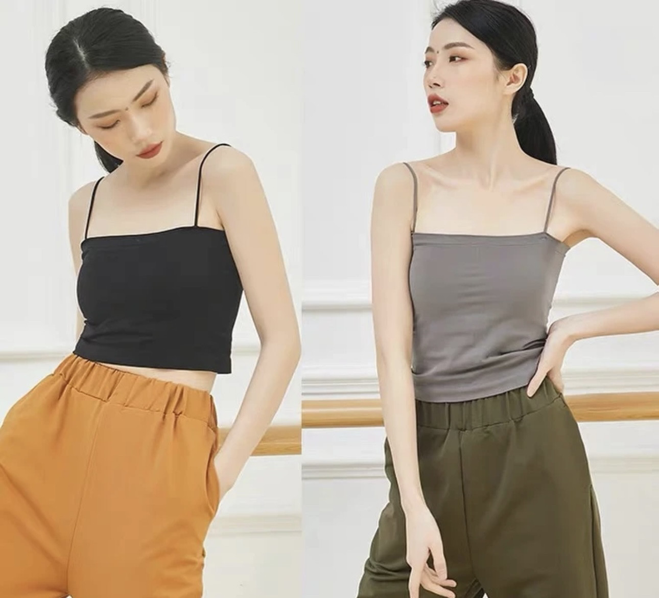 两件装舞蹈古典舞现代舞裹胸练功服短款上衣吊带胸垫固定,运动/瑜伽/健身/球迷用品,现代舞服装,淘宝优惠券,粉丝福利购,淘宝优惠卷