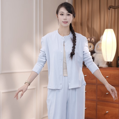 MuMu秋冬保暖双绒开衫外套中国舞练功瑜伽普拉提