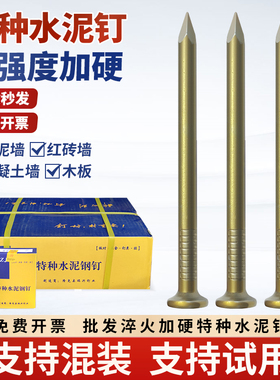 涂料国标特种加硬水泥钉钢钉混凝土水泥墙专用墙钉圆钉木工铁钉子