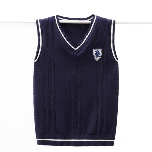 青少年学生羊毛针织背心秋冬季