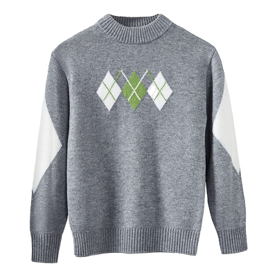 青少年男生加厚款纯羊毛衫潮流