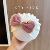 韩版 初生婴儿印度帽男 新生儿胎帽可爱蝴蝶结小熊女宝宝帽子春秋季