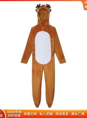 圣诞男女麋鹿连体套装cos服Hallowmas 驯鹿装cosplay二次元舞台服