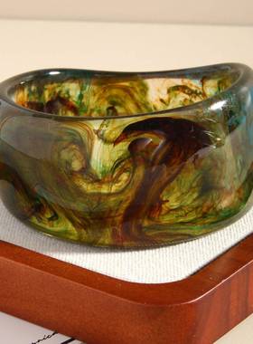 accessories exaggeration irregular 半transparent 渐变wide no